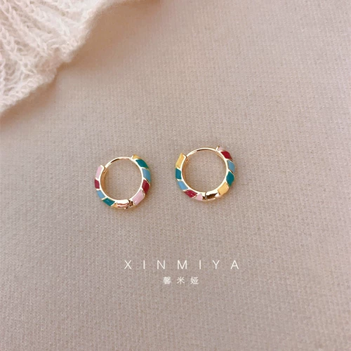 Эмаль, ретро серьги, изысканный стиль, новая коллекция