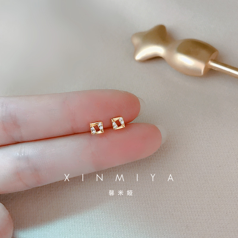 mini方形小众风感耳环