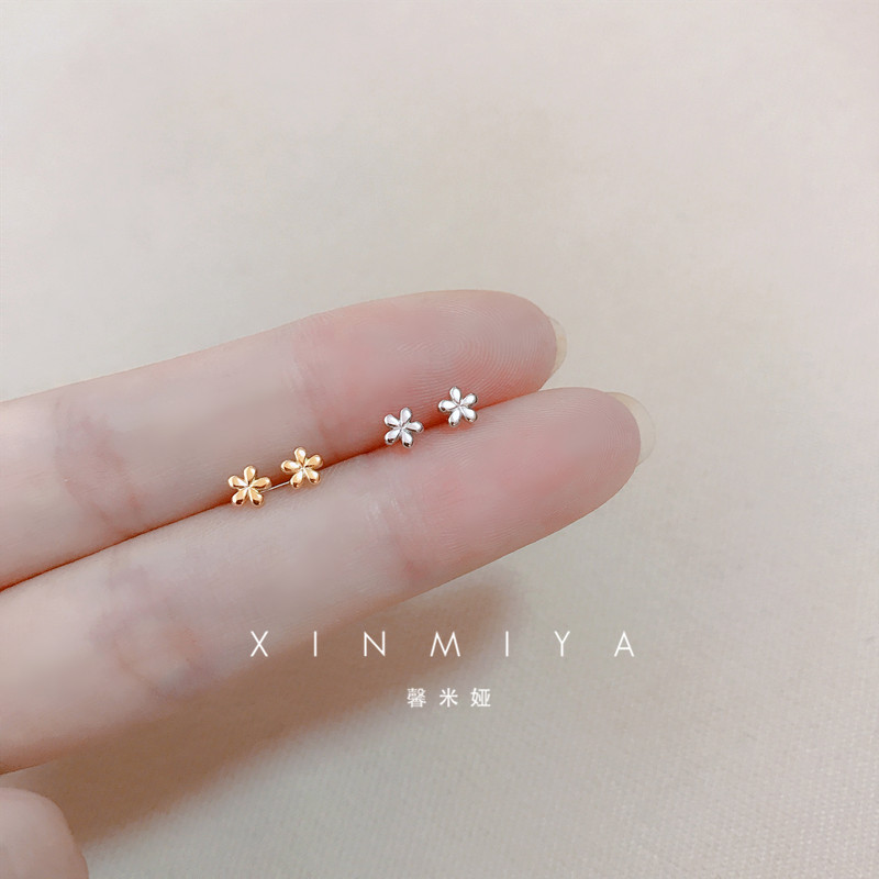 馨米娅925纯银迷你睡觉免摘花朵