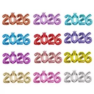 2026连体皇冠数字气球