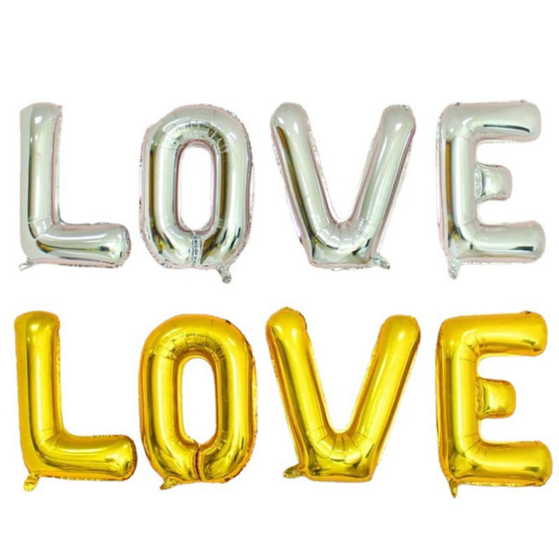 32寸仿美love字母铝膜气球婚房布置装饰情人节婚庆节日派对布置品