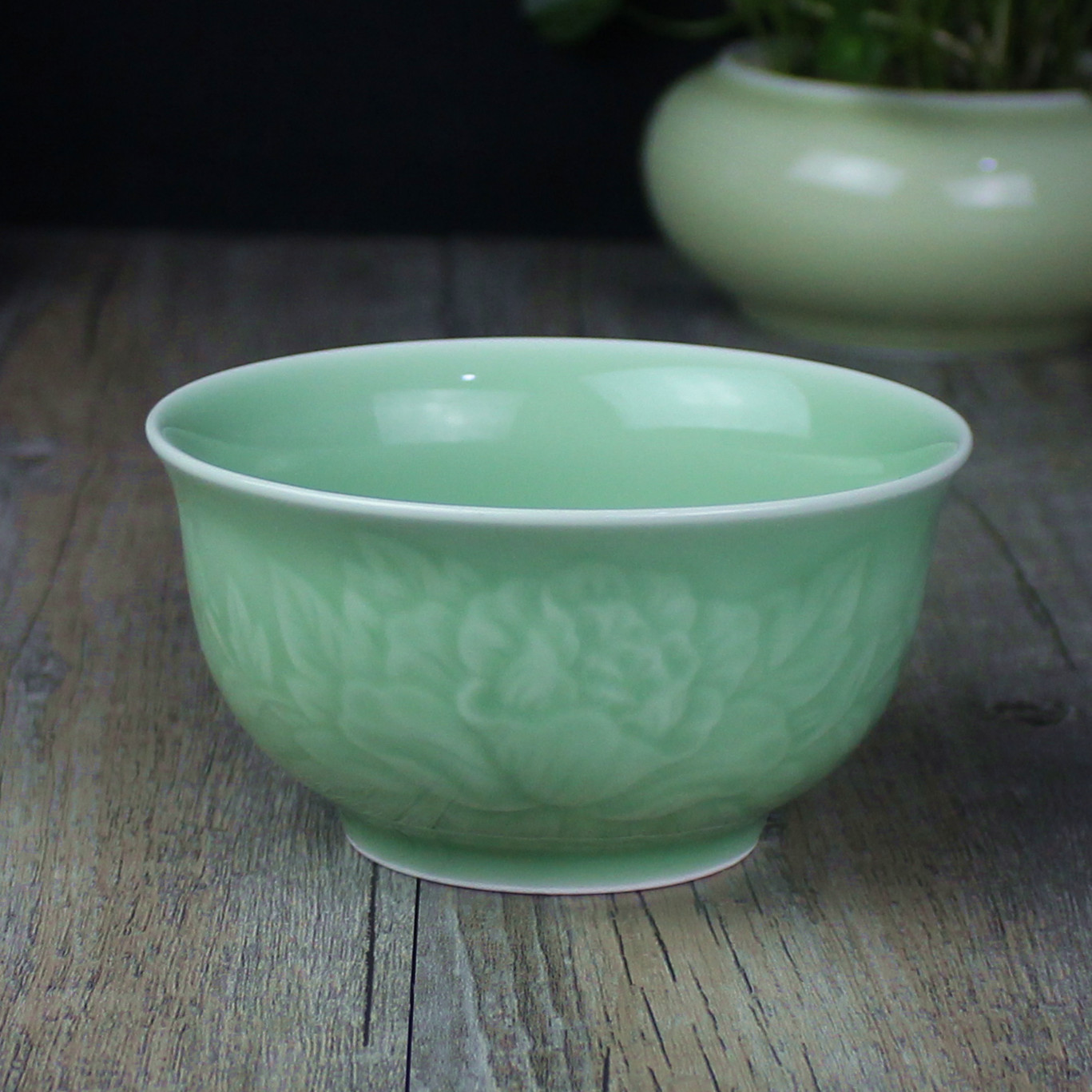 龙泉青瓷吃饭碗微波炉碗5寸