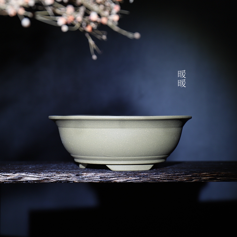 『小碗盆』暖暖花器 精品紫砂小花盆 四色可选 微型 菖蒲