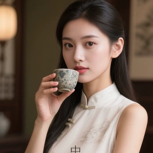 麦饭石杯子手工家用功夫茶具茶杯简约主人杯品茗杯茶盏单杯小茶碗