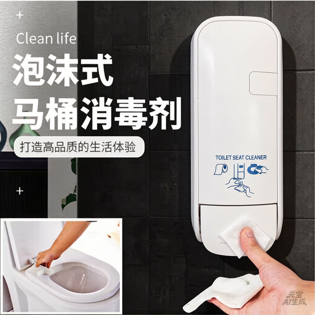 厕板消毒机壁挂泡沫机马桶垫圈泡沫消毒液公共坐便器清洁液包邮