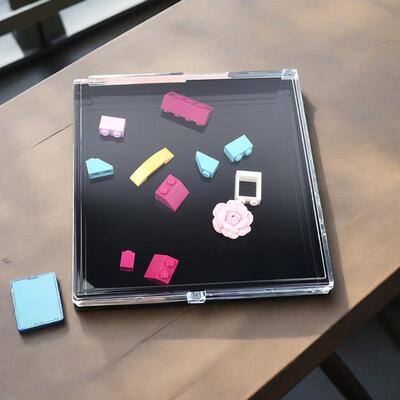 PS展示盒包装收纳盒正方形扁盒