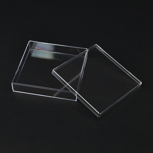 全透明标本盒正方形展示盒100x100x25饰品收纳盒小配件盒PS塑料盒