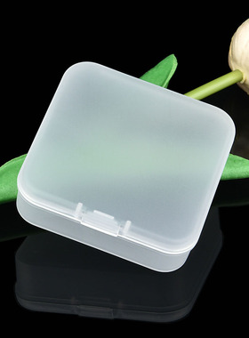 磨砂耳塞盒正方形PP塑料盒65x65x20迷你小盒子芯片零件产品包装盒