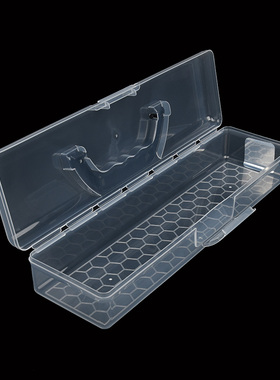 家用五金工具箱透明长条手提塑料盒螺丝渔具钻头配件收纳盒R773