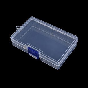 蓝扣透明PP塑料盒长方形128x82x27电子配件盒产品包装零件收纳盒