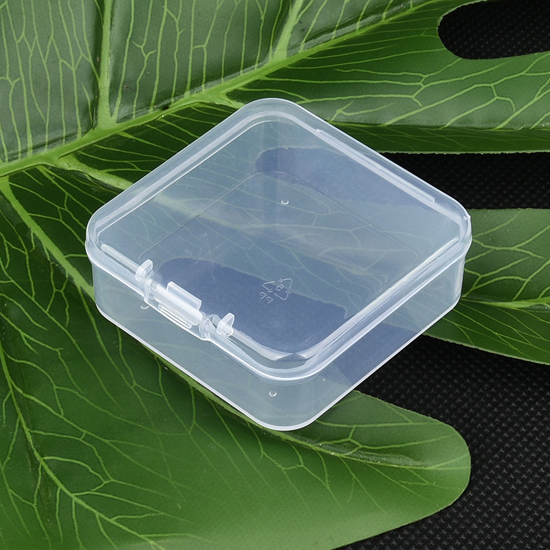 正方形耳塞盒PP塑料盒54x54x20 迷你收纳盒耳机硅胶套产品包装盒