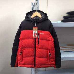 E系列秋冬加厚羽绒服男女童装 中大童秋冬防风防水户外连帽外套