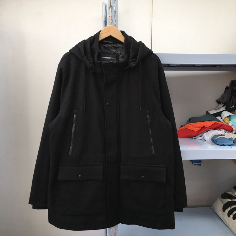 外贸春秋男装毛呢大衣外套