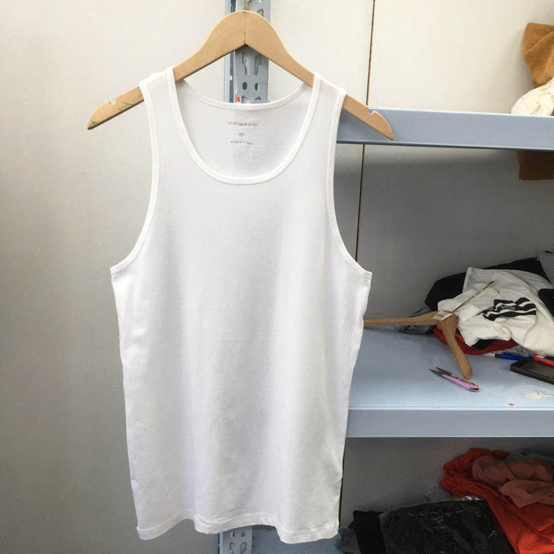 外贸夏季男装莫代尔背心男款休闲圆领无袖背心有加大码