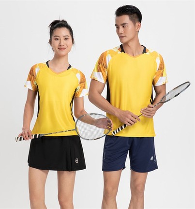速干羽毛球服短袖裙套装夏季男女上衣运动比赛训练服兵乓球服定制