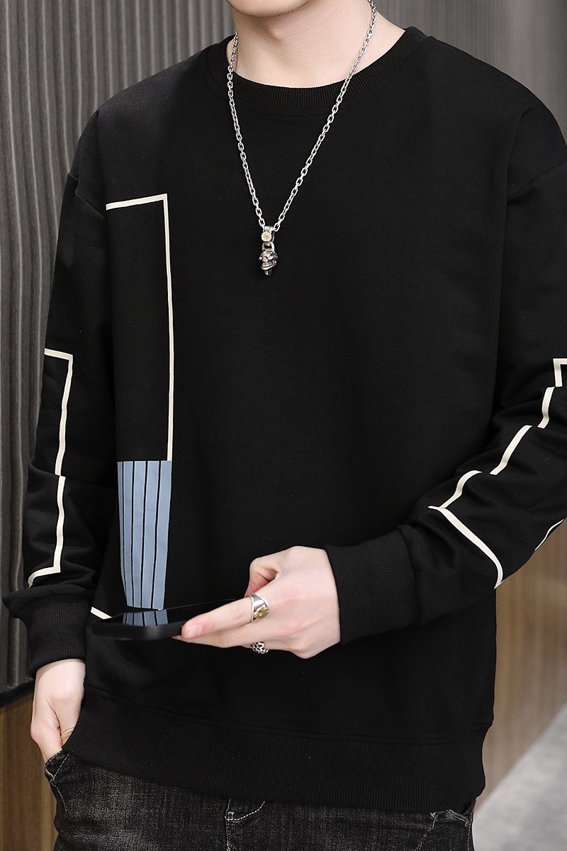 2023新春款卫衣男长袖圆领宽松套头青年卫衣外套打底衫S801-P32,男装卫衣,星座1403B