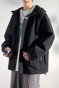 2024春季新款冲男潮牌刺绣宽松连帽登山服工装夹克外套2373-P55图片