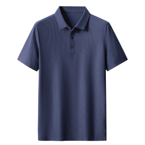 夏季高品质冰丝无痕锦纶冰丝T恤男Polo衫纯色翻领上衣T777-P40图片