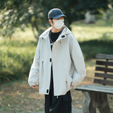 男士春秋季潮牌宽松连帽工装夹克美式高街痞帅休闲2372-P48，男装夹克，星座1403B