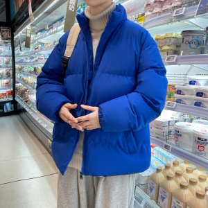 冬季男士韩版立领宽松港风面包服棉衣情侣款加厚外套2208-P42图片