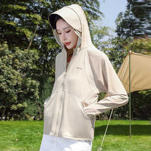 锦纶原纱防晒衣夏季黑胶帽檐UPF100+防紫外线冰感防晒服F067-P35图片