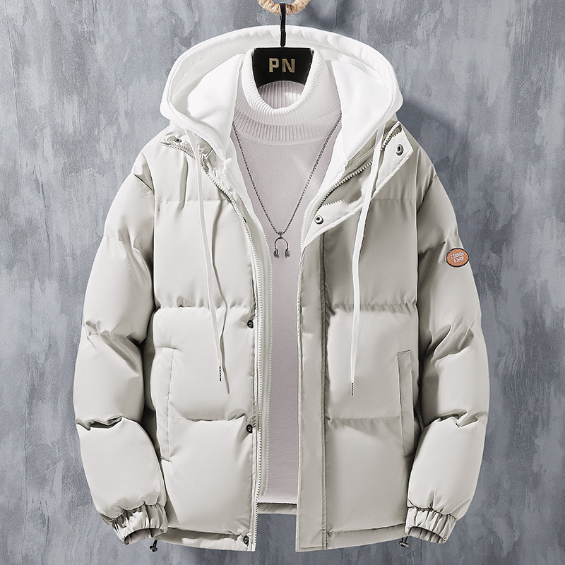 港风假两件棉衣男宽松面包服学生棉服潮流外套连帽8088/S90-P60,男装棉衣,星座1403B