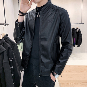 秋季新品休闲时尚皮夹克外套PU皮衣男811-P50,男装皮衣,星座1403B