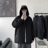 宽松连帽冲锋衣男春秋季美式工装夹克潮牌防风男士外套8086-P55，男装夹克，星座1403B