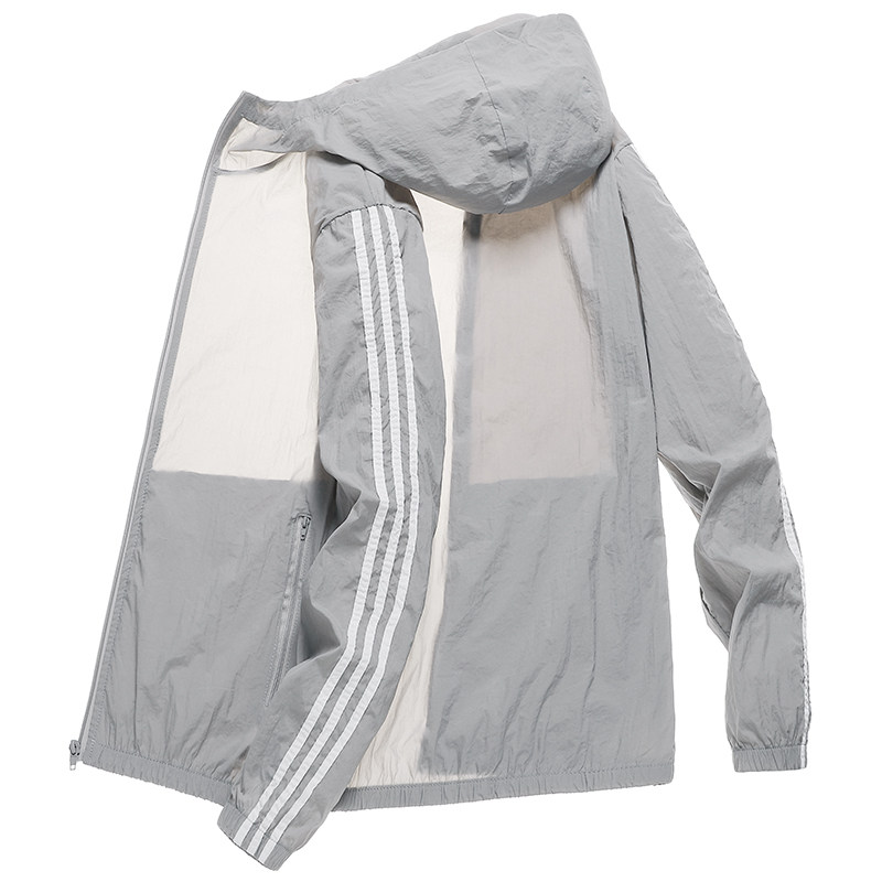 夏季防晒服薄款透气连帽休闲运动防紫外线皮肤衣外套FS916-P22,男装夹克,星座1403B