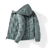 冬季新款男士连帽短款潮流加厚棉服外套大码M-5XL1988-P40，男装棉衣，星座1403B