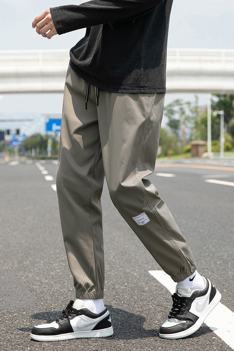 2023秋季新款潮流松紧腰九分束脚运动男士休闲长裤K016-P28,男装休闲裤,星座1403B