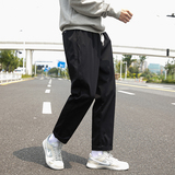 2023秋季新款男士休闲韩版宽松潮流松紧腰直筒裤百搭裤子K017-P25，男装休闲裤，星座1403B