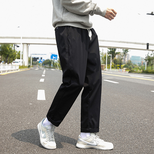 2023秋季新款男士休闲韩版宽松潮流松紧腰直筒裤百搭裤子K017-P25图片