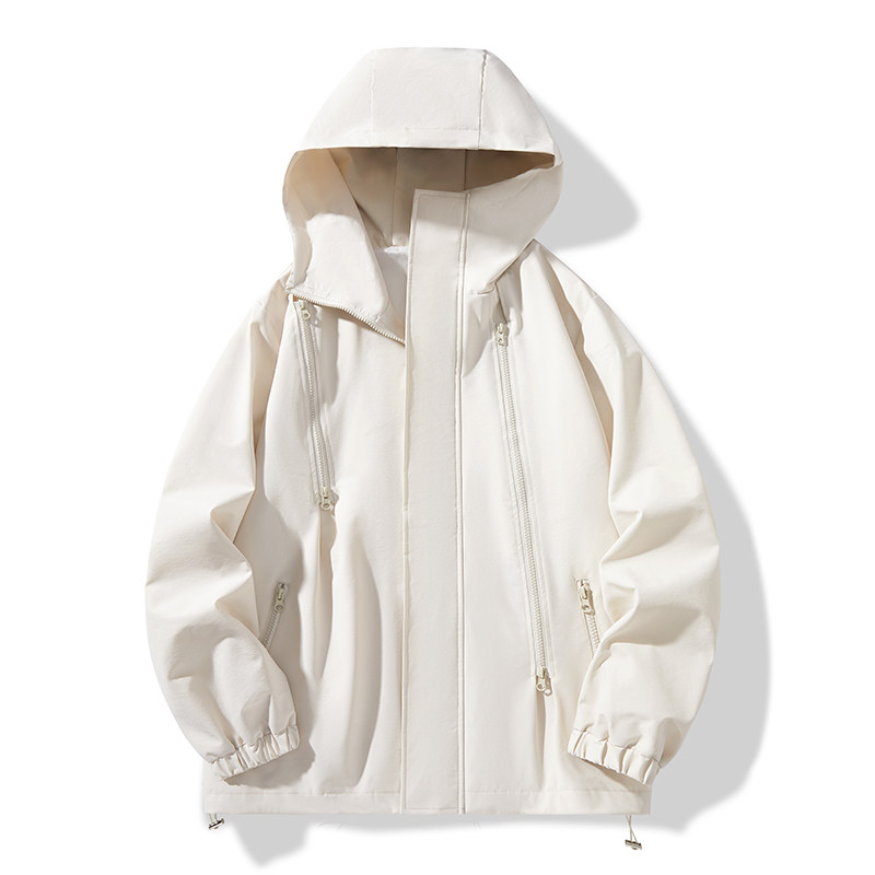 抖音春季新款潮牌宽松连帽夹克户外防风防水登山服2372-P48,男装夹克,星座1403B