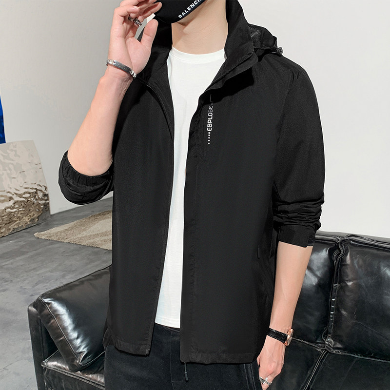 春秋新大码情侣款户外连帽防风防水运动外套冲锋衣夹克JK681-P42，男装夹克，星座1403B