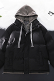 2026新款连帽棉衣男士假两件加厚棉袄情侣款百搭面包服M062-P70，男装棉衣，星座1403B