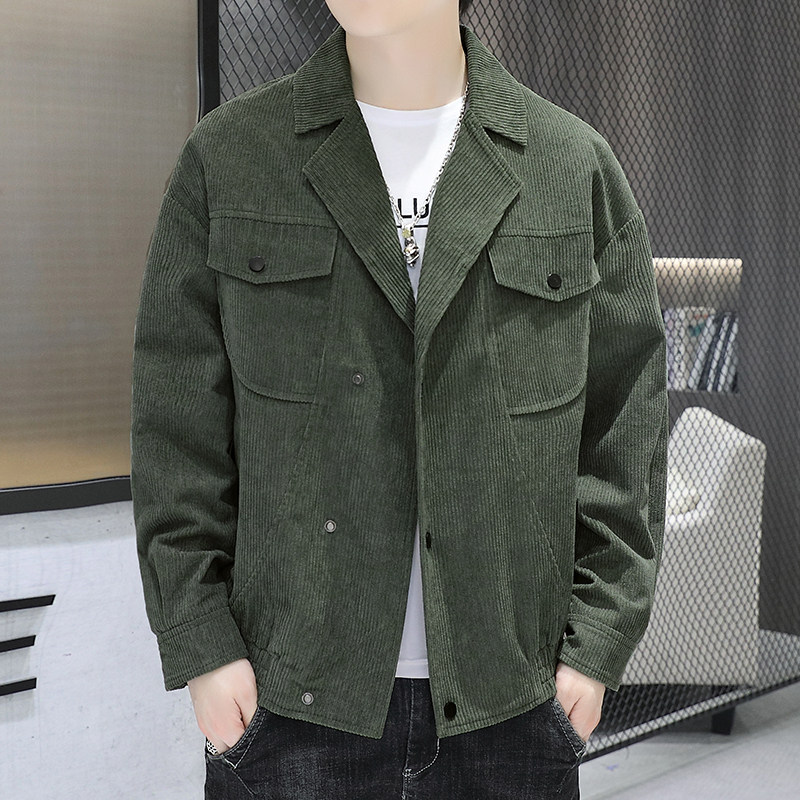 秋冬新款男士翻领灯芯绒休闲西服外套夹克男士上衣JK861-P60,男装夹克,星座1403B