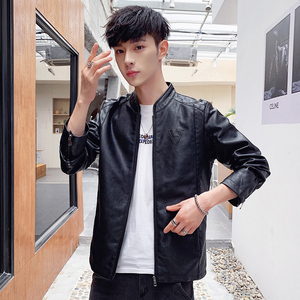 秋季新品休闲时尚皮夹克外套PU皮衣男811-P50图片