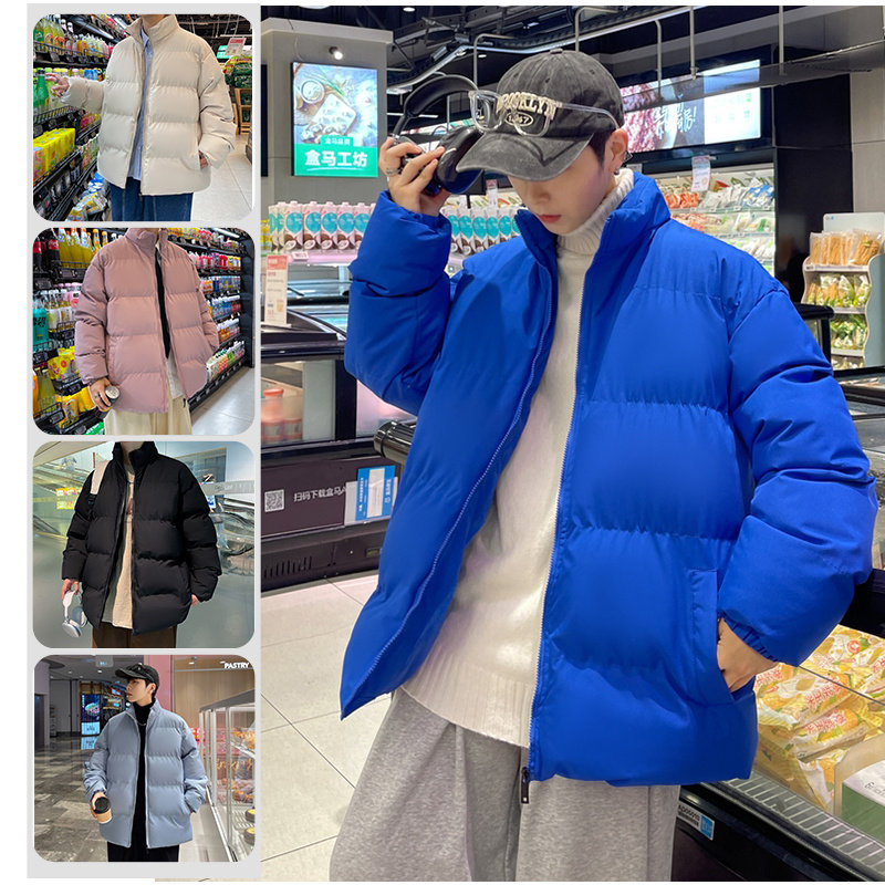 冬季男士韩版立领宽松港风面包服棉衣情侣款加厚外套2208-P42,男装棉衣,星座1403B