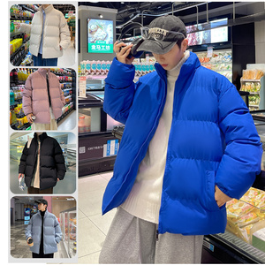 冬季男士韩版立领宽松港风面包服棉衣情侣款加厚外套2208-P42图片