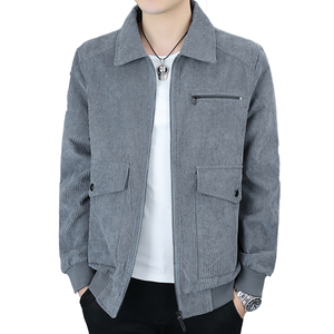 秋冬男士休闲夹克外套韩版潮流港风灯芯绒衣服中青年翻领871-P55图片