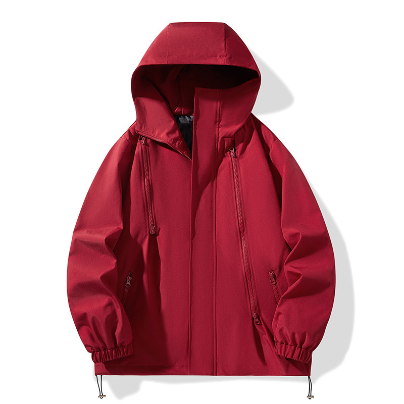 抖音春季新款潮牌宽松连帽夹克户外防风防水登山服2372-P48,男装夹克,星座1403B