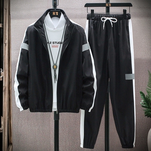 秋季主推韩版外套青年宽松休闲两件套装男TZ801-P38图片