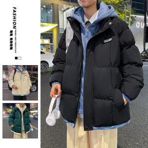 冬季男休闲时尚潮流假两件套连帽加厚保暖棉袄潮流棉衣2818-P78图片