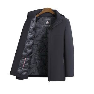 直播冬季男士休闲商务风棉服加厚外套爸爸装棉袄M551-P80图片