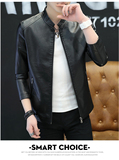主推新款高品质男士韩版修身皮衣男皮夹克潮M-5XL1640-P55，男装夹克，星座1403B