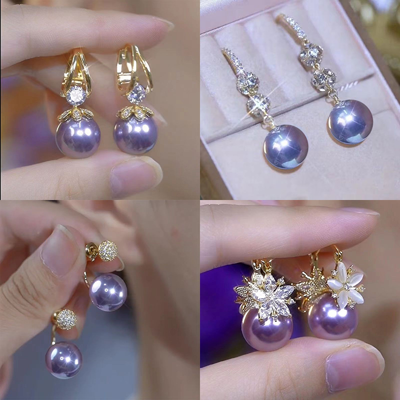 思慕琦气质合金女仿珍珠水滴耳环