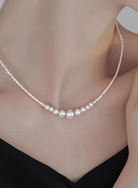 碎银珍珠项链女2025新款高级感