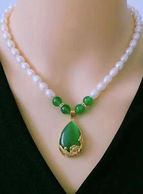 思慕琦人造水晶仿珍珠圆珠链女