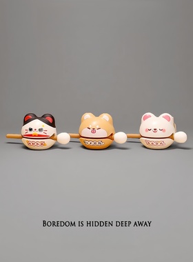 解压小木鱼摆件办公桌面情绪好物